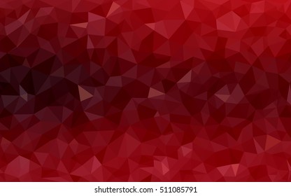 Dark red abstract polygonal template. A sample with polygonal shapes. The textured pattern can be used for background.