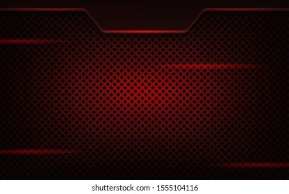 dark red abstract realistic background vector template on square pattern with modern and elegant style, glowing in the dark background.
