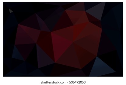 Dark Red abstract textured polygonal background. Vector blurry triangle design. Pattern can be used for background.