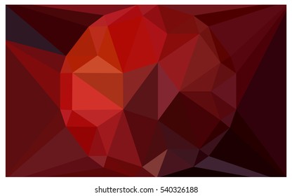 Dark Red abstract textured polygonal background. Vector blurry triangle design. Pattern can be used for background.
