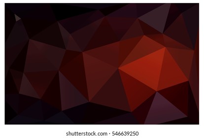 Dark Red abstract textured polygonal background. Vector blurry triangle design. Pattern can be used for background.