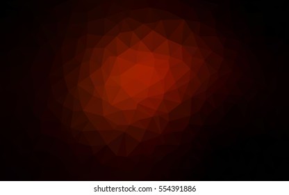 Dark Red abstract textured polygonal background. Vector blurry triangle design. Pattern can be used for background.