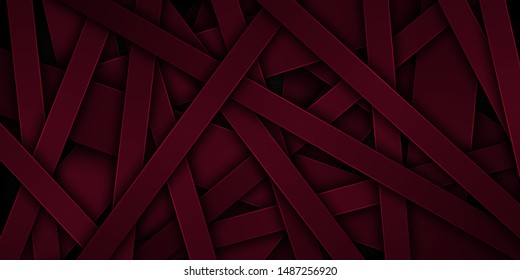 Dark red abstract vector background with overlapping characteristics.