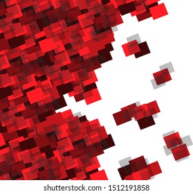 Dark red abstraction. Consists of squares ranging from red to dark red. Modern geometric abstract illustrations. The template can be used for websites, backgrounds and posters.