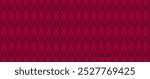 Dark Red Argyle Vector Pattern. Christmas Background. Harlequin Textile Print. Blood Red Diamonds with Gold Accent Lines. Seamless Pattern Tile.