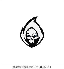 Dark Red Assassin E-Sport Mascot Emblem Badge Logo Game Design