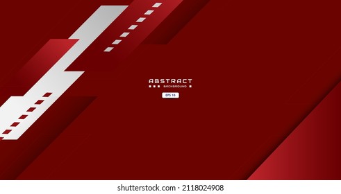 dark red background with abstract square shape, dynamic and sport banner concept.	