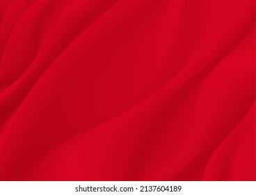 Dark red background for catalog advertising design. Luxury red fabric background. Smooth red backdrop. Vector illustration.