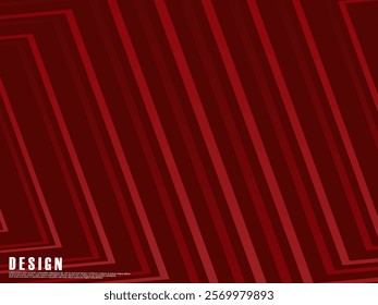 Dark red background. Modern lines abstract presentation background. Luxury paper cut background. Abstract decoration, gold pattern, halftone gradient, 3d vector illustration.