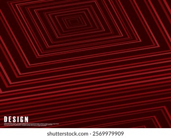 Dark red background. Modern lines abstract presentation background. Luxury paper cut background. Abstract decoration, gold pattern, halftone gradient, 3d vector illustration.