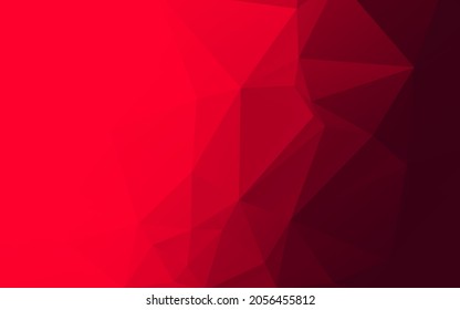 Dunkelroter Hintergrund, moderner, dunkler Low-Poly-Effekt mit abstraktem Farbverlauf für Hintergrund.