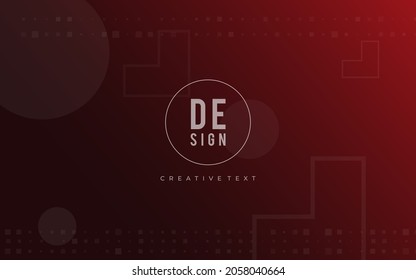 dark red background, random minimalist abstract illustration vector for logo, card, banner, web and printing.