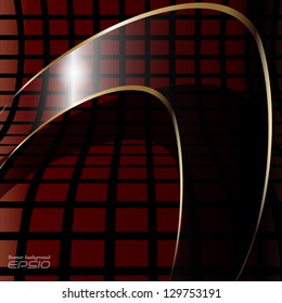 Dark red background with a transparent banner