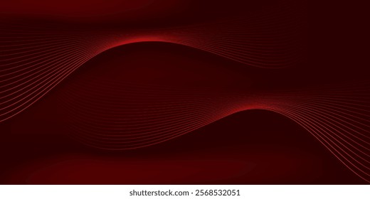 dark red background with wavy abstract lines