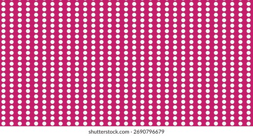 Dark red background from wrapping paper with white polka dot pattern. Texture of purple dotted paper backdrop.