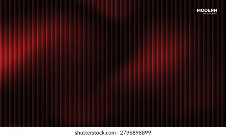 Dark red and black abstract background with vertical parallel lines, premium futuristic luxury texture with glowing light