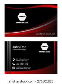 Dark Red And Black, Business Card
