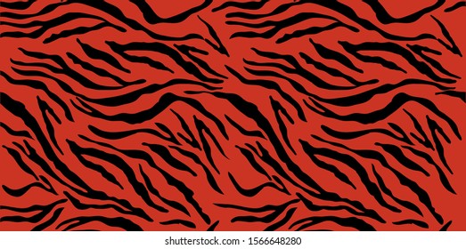 Dark red and black color  Abstract Zebra Skin Pattern.