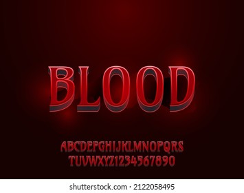 Dark Red Blood Horror Text Effect