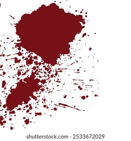 dark red blood splatter white background