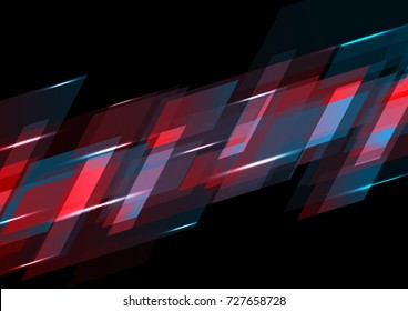 Dark red and blue abstract tech background. Geometric corporate vector design