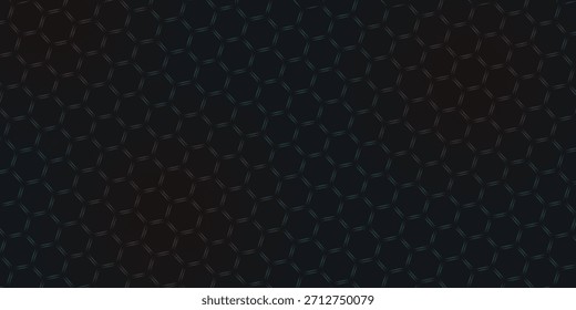 Dark red and blue hexagon abstract technology background with red and blue colored bright flashes under hexagon. Hexagonal gaming vector abstract tech background.