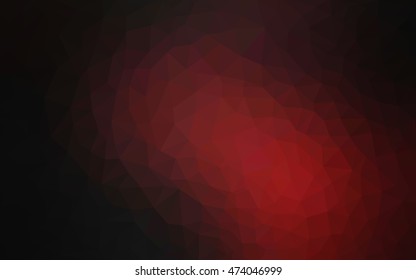 Dark red blurry triangle background. Shining colored illustration in a brand-new style. The polygonal design can be used for your web site.