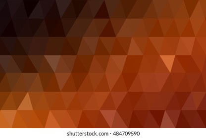 Dark red blurry triangle background. A sample with polygonal shapes. A completely new design for your business.