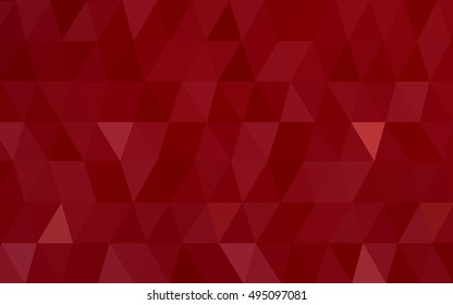 Dark red blurry triangle background. A vague abstract illustration with gradient. The textured pattern can be used for background.