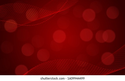 dark red bokeh background, red light blured banner concept