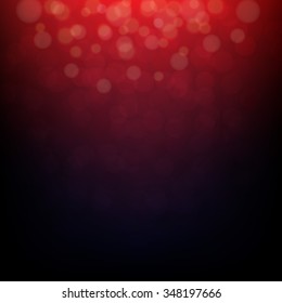 Dark Red Bokeh With Gradient Mesh, Vector Illustration