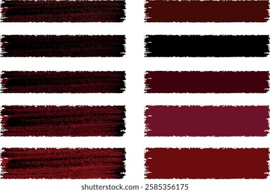 dark red bordo colorful brush strokes palette