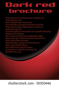 Dark red brochure