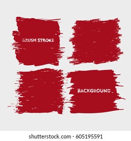 dark red brush stroke frame set.flat abstract background for text. design element. boxes shape