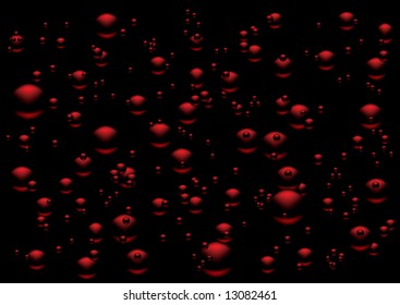 Dark red bubbles. Vector illustration.