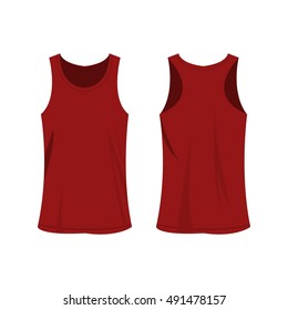 Dark red - burgundy sport top vector