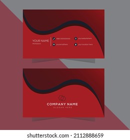 dark red business card template