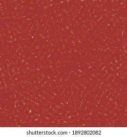 Dark red canvas, sprinkled with white and gold flecks. Mottled background.