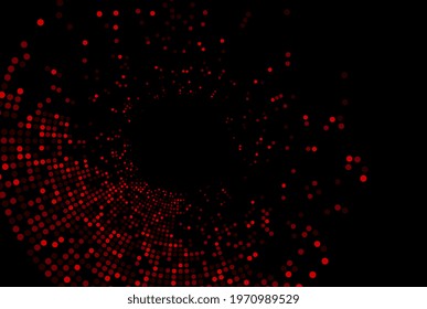 Dark Red circles vector and red banner with set of circles and dots and Donuts Background and Creative Design Template with Technological halftone illustration.eps
