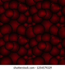 Dark red circles and volumetric balls. For holiday paper and fabric.