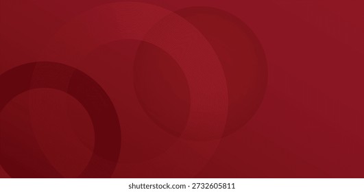 Fundo abstrato circular vermelho escuro com profundidade em camadas criando intensidade visual moderna e arrojada