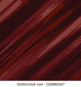 Dark Red Color Diagonal Painted Brush Strokes Rippled Paper Effect Background Vector
