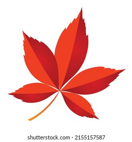 Dark Red Color Leaf Vector Design. Vector Design Download.