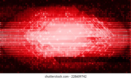 Dark red color Light Abstract pixels Technology background for computer graphic website internet. circuit board. text box,