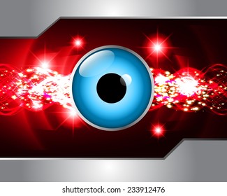 Dark red color Light Abstract Technology background for computer graphic website internet. circuit. eyes
