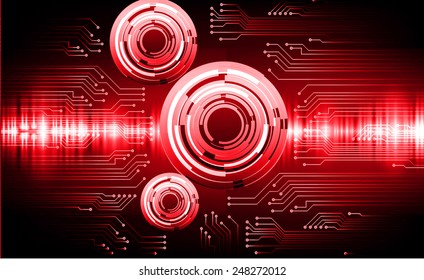 Dark red color Light Abstract Technology background for computer graphic website internet. circuit. sound wave