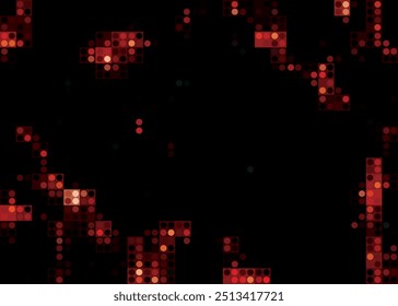 Dark red color Light Abstract pixels Technology background for computer graphic website internet. mosaics. Table, point. dot