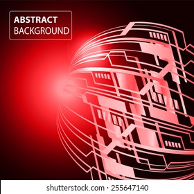 Dark red color Light Abstract Technology background for computer graphic website internet and business. circuit. text box. card. label. brochure.