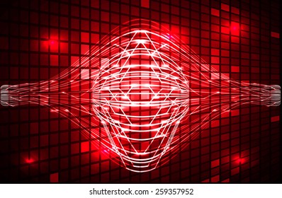 Dark red color Light Abstract Technology background for computer graphic website internet. circuit