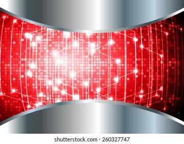 Dark red color Light Abstract Technology background for computer graphic website internet. circuit. silver